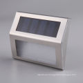 Solar Power LED Light Staircase Way Wall Garden Yard Lamp Stainless Steel Path Step Stairs Floor Lighting